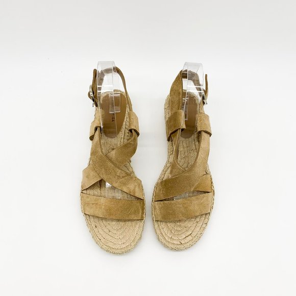 VIA SPIGA Gia Suede Espadrille Sandals Desert - Picture 4 of 9